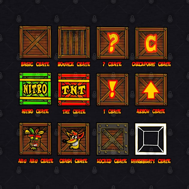 Crash Bandicoot Crates by xMorfina